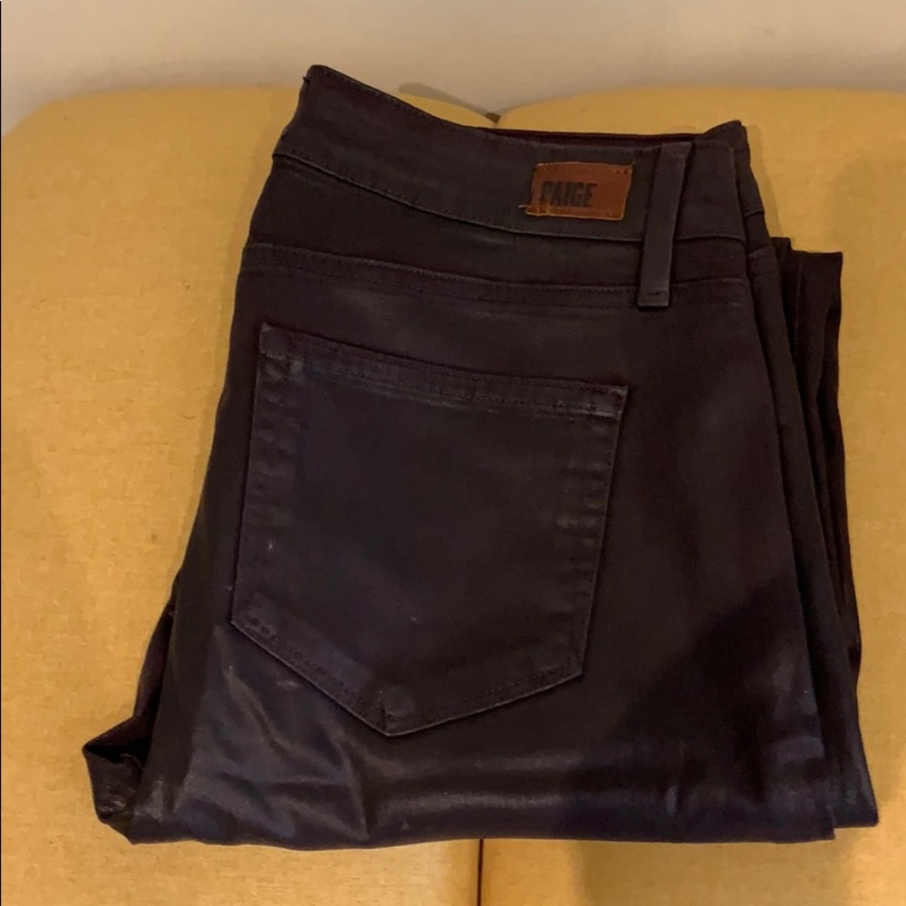 PAIGE skinny in coated sateen